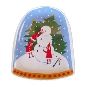 NEW TARGET Wondershop Melamine Plates Snowman Elves Christmas SnowGlobe SET OF 6